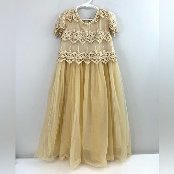 Trish Scully KATRINA DRESS BUTTERSCOTCH Girls 10 - Picture 4 of 11